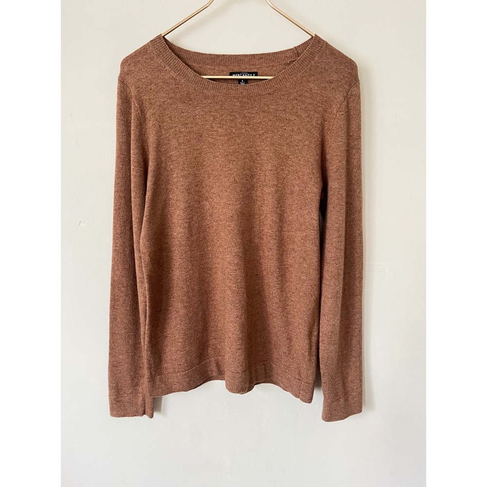 J.Crew Mercantile Women Brown Wool Blend Crewneck Sweater Minimalist Small